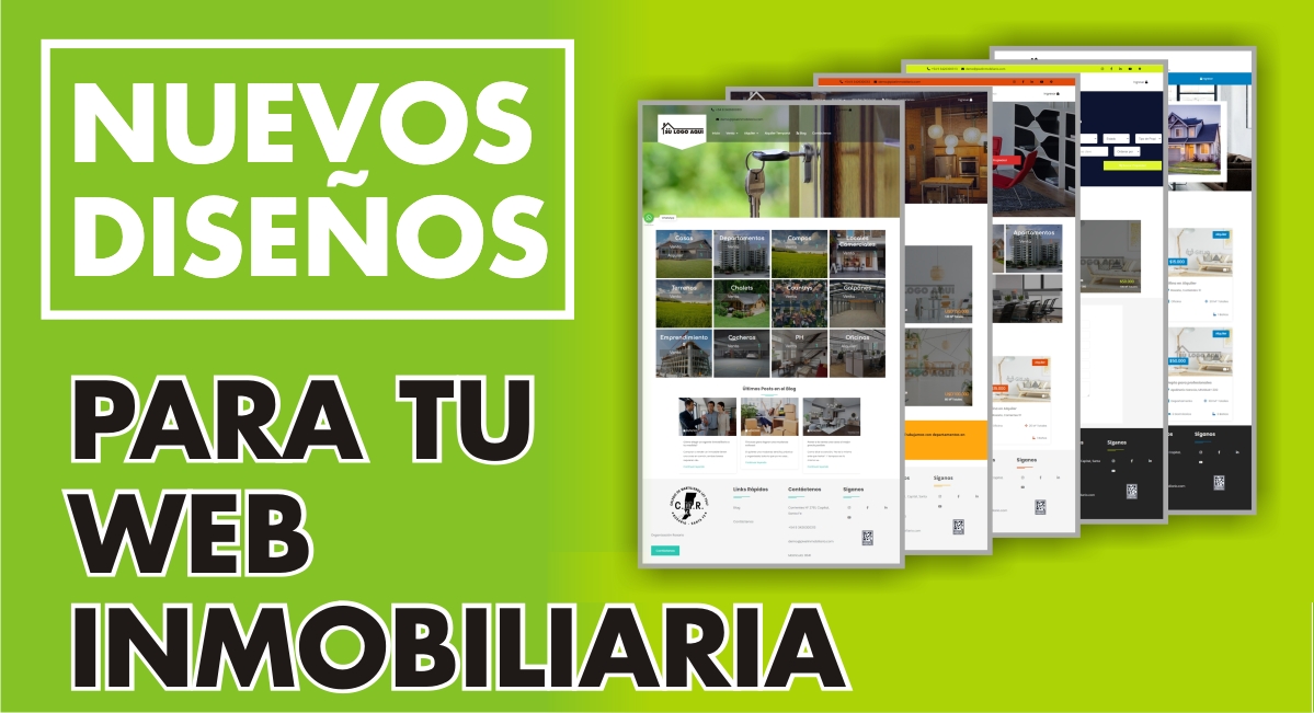 
Nuevos Diseños para tu Web Inmobiliaria